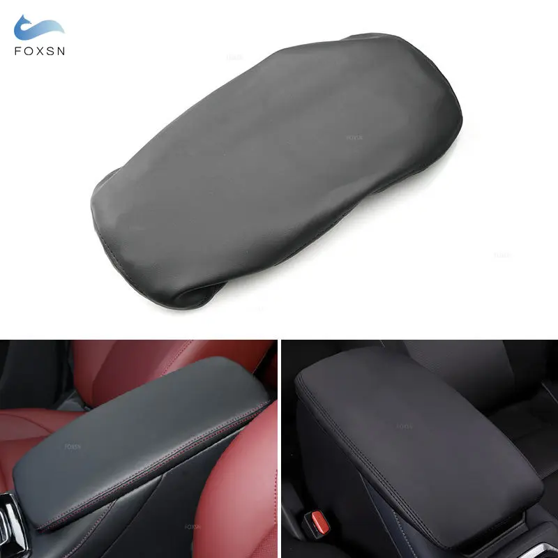 Microfiber Leather Car Styling Interior Center Control Armrest Box Cover Trim For Mazda CX-30 CX30 2020 2021