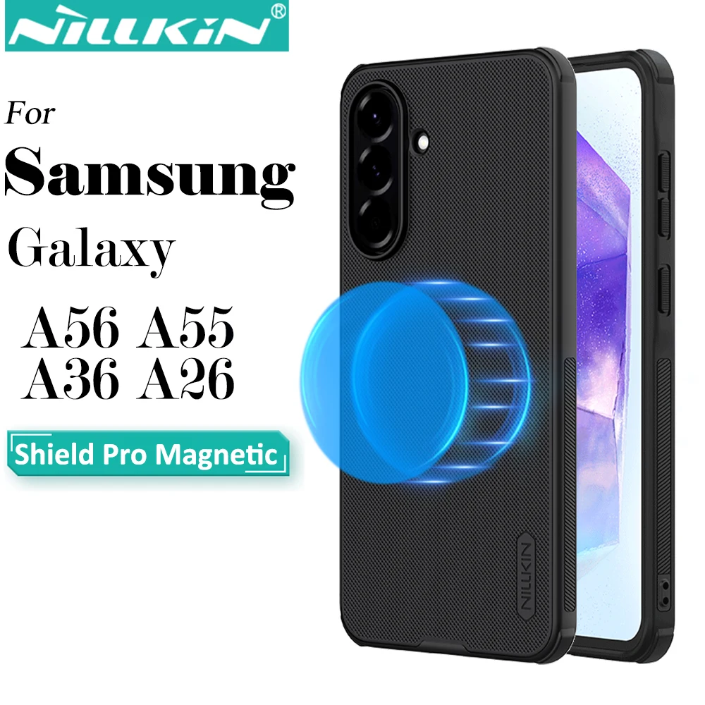 Nillkin For Samsung Galaxy A56 A55 A36 A26 5G Magnetic Case Frosted Shield Pro Case PC+TPU Shockproof Anti-Scratch Phone Cover