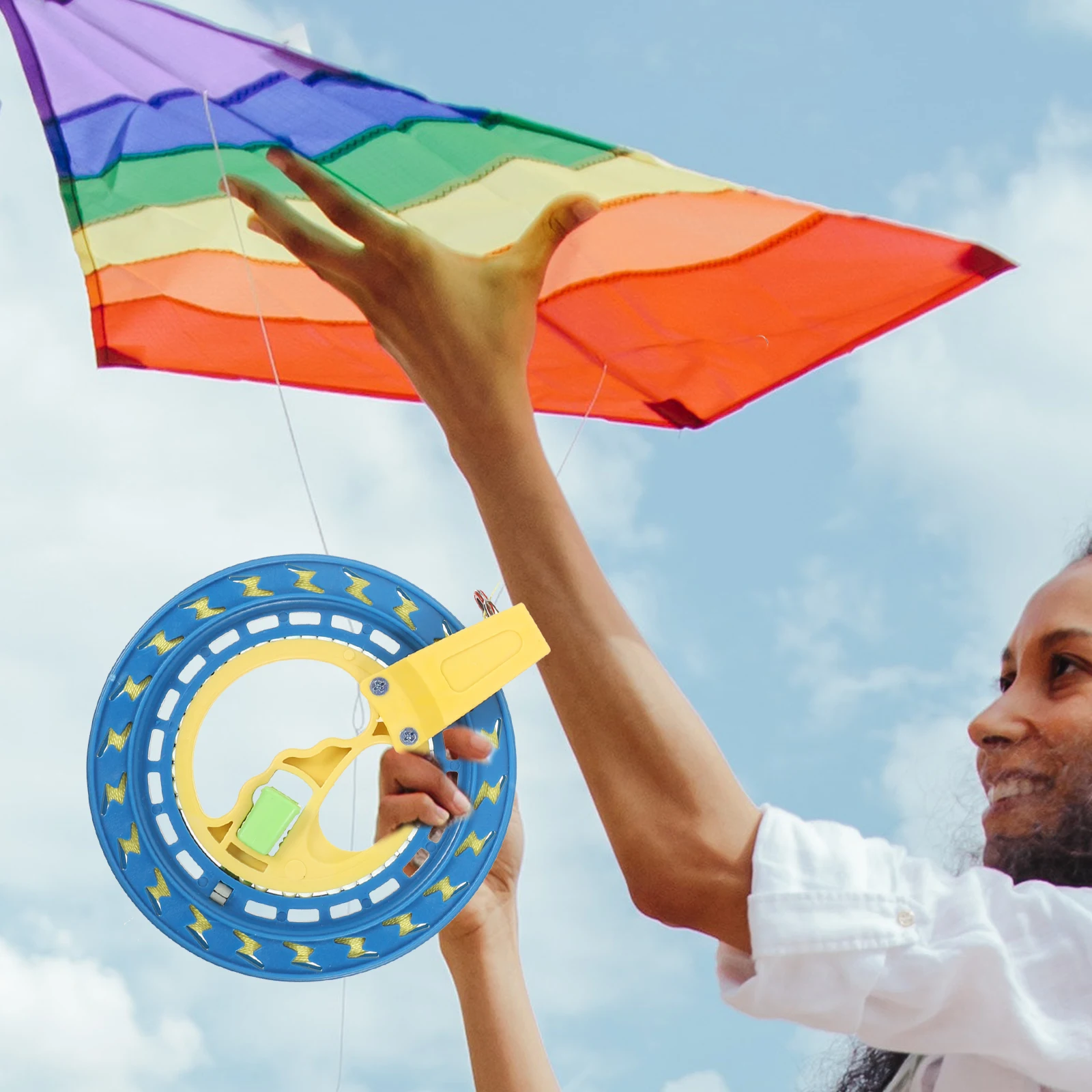 Kunststoff-Drachenlinienrolle, Outdoor-Drachenwickler, glatte Führungsspulen, großer Linienschutz, bequemer Griff, ABS-verstärkt