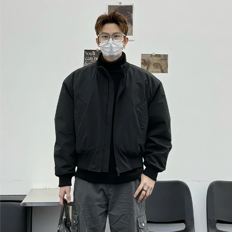 

Bomber Jacket Men Fashion Aviator Baseball Jacket Windproof Cycling Thin Jacket Solid Zipper Casual Jacket Outdoor Sports Coat