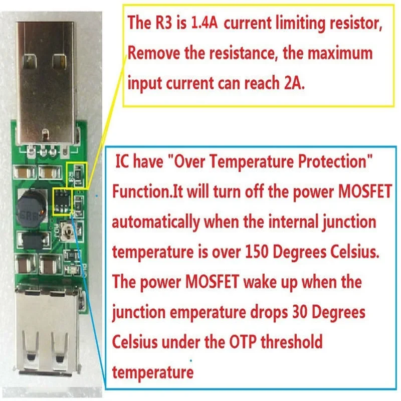 USB DC 5 В в DC 6 В ~ 12,5 В с регулируемым выходом, повышающий преобразователь модуля питания