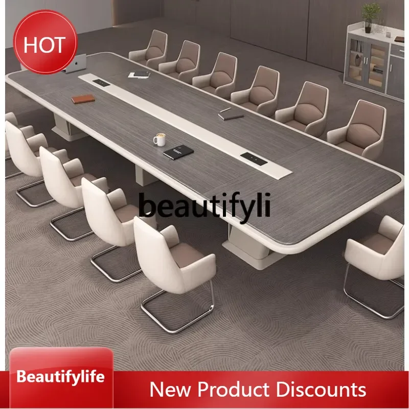

Asmt14 ss Conference Long Table Simple Modern Work Desk Negotiation Long Rectangular Office Desk and Chair Set