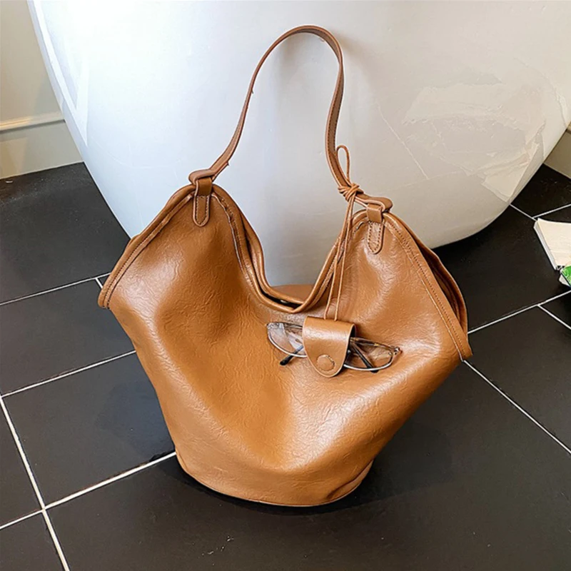 

Large Capacity PU Leather Women Commute Composite Bags 2025 New Autumn Winter Vintage Versatile Underarm Shoulder Bag