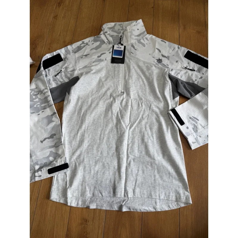 

Snow camouflage breathable frog suit with wide sleeves for training, spring and autumn white frog suit