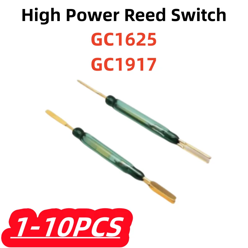 1-10Pcs High Power Reed Switch GC1625 5.6*52MM GC1917 36MM Normally Open/Closed NO NC Conversion SPDT Magnetic contact Sensor