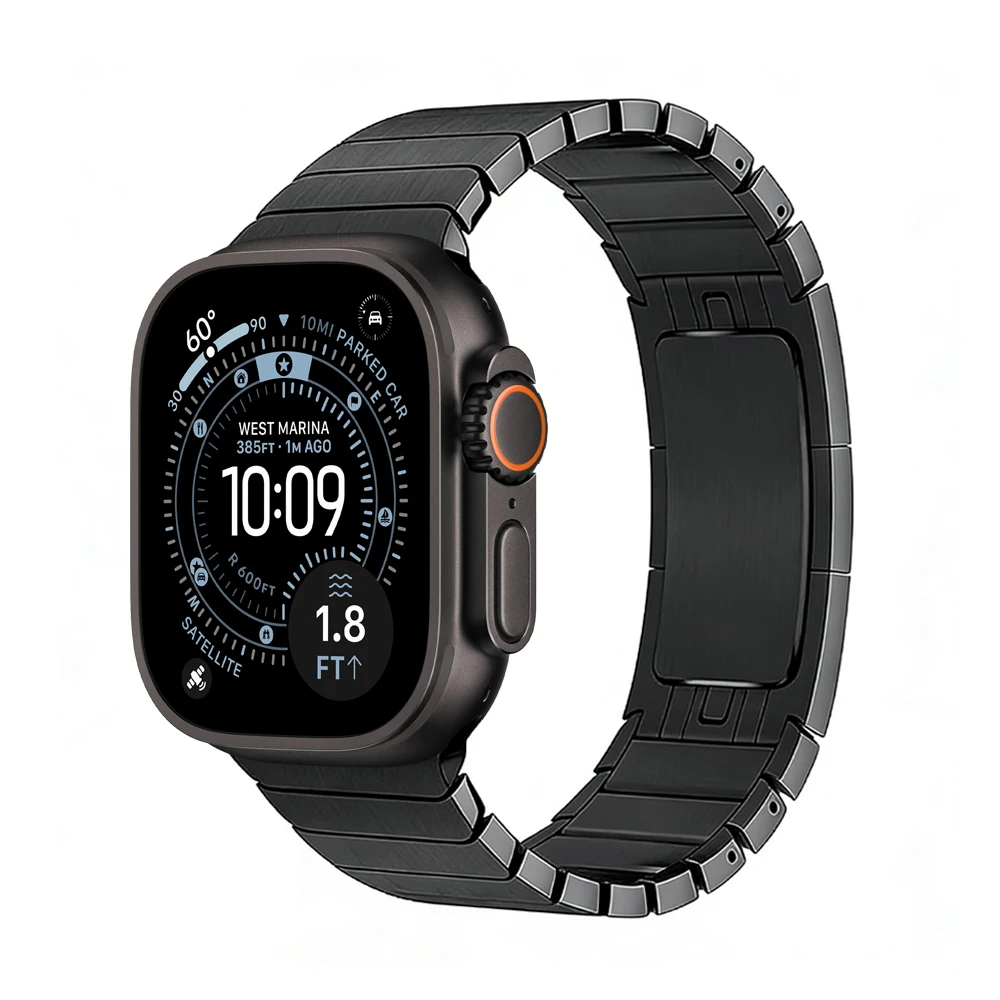 Gliederarmband für Apple Watch Ultra 3 Band 49mm 46mm 45mm 44/42/41/40mm Metall Correa iWatch Serie 11/10/9/8/7/6/SE/Ultra2