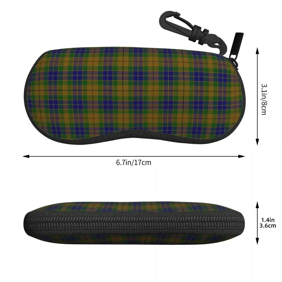 Custom Scotland Clan Black Watch Tartan Plaid Shell Glasses Case Unisex Scottish Art Eyeglasses Case Sunglasses Protector Box