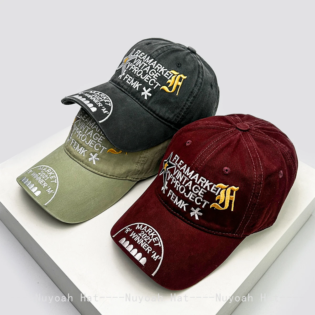 

New Men Women Hip-hop Letter Star Embroidery Simple Baseball Hats Sunshade Personal Versatile Retro Peaked Caps Fashion Outdoor