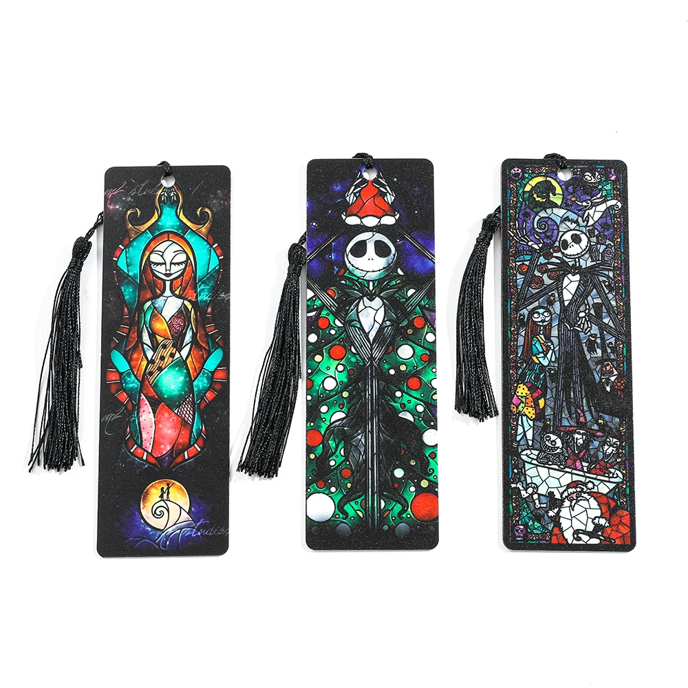 The Nightmare Before Christm  Acrylic Bookmark - With tassel colored bookmark, a reading tag gift for fans of horror movies