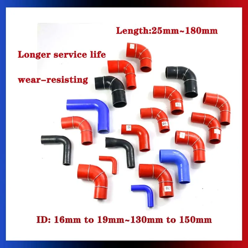 

90 Degrees Reducer Silicone Tubing Braided Hose Intercooler Turbo intake pipe Mechanical Plumbing Connecting Hose