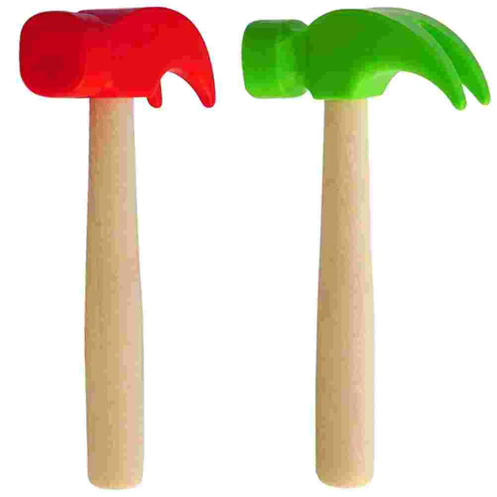 2 Pcs Simulated Claw Hammer Mallet Toys B Children Small Pounding Wood Fun Toddler Girls