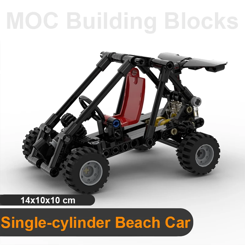 

Beach Car Building Blocks Single Cylinder Gear Linkage Steering Wheel Loose Parts Kid DIY Assembly MOC Bricks Toys Ornaments