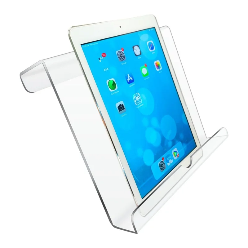 ABKS-Mesa roulante per esercizi da corsa Porta tablet in acrilico Portariviste da lettura per bici Espositore per tablet portatile