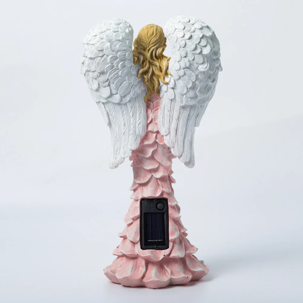 

Solar Light Decoration Lamp Adornment Outdoor Angels Decorations Garden Statues for outside Sculpture Powered Ornaments