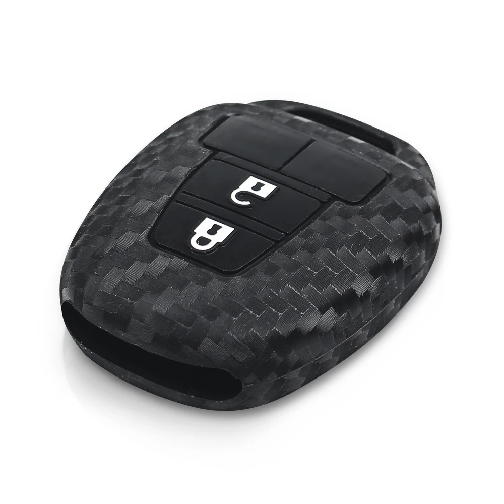 KEYYOU Silicone Car Key Case For Toyota CAMRY RAV4 Prius Corolla 2012 2013 2014 2015 TOY43 Blade Shell Holder Protective Cover