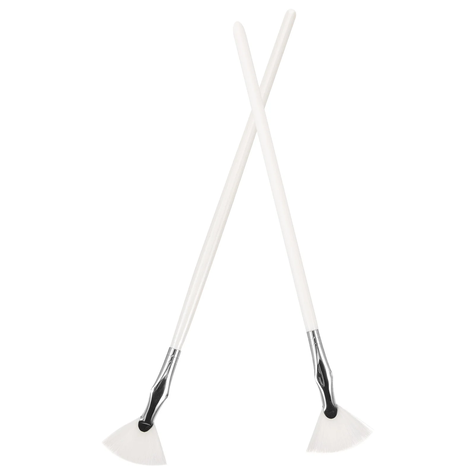 2Pcs Lash Fan Mascara Brush Eyelash Eyebrow Curved Lash Makeup Use Travel Practice Tools Mascara Brush Eye Brow