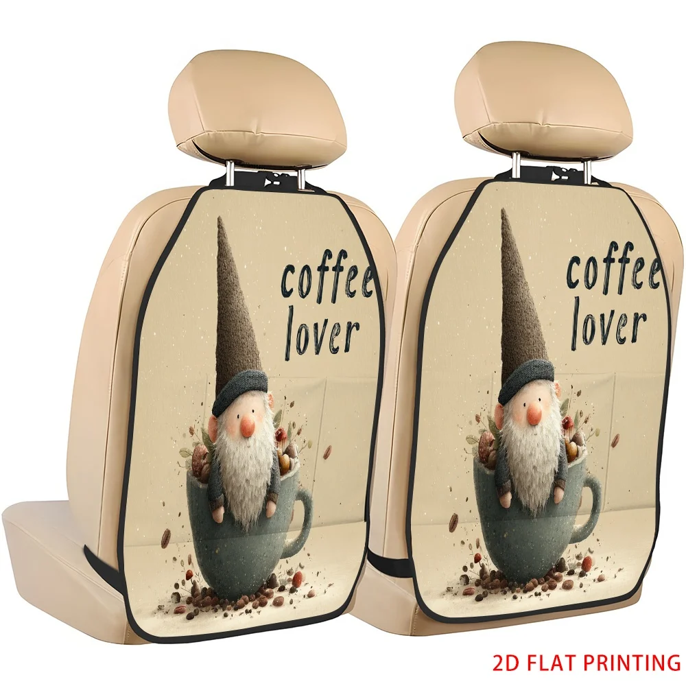 2D Plane Printing 2pcs Backseat Protector Seat Covers Individuation Decoration Animal Friends Pattern Applies To Various Models