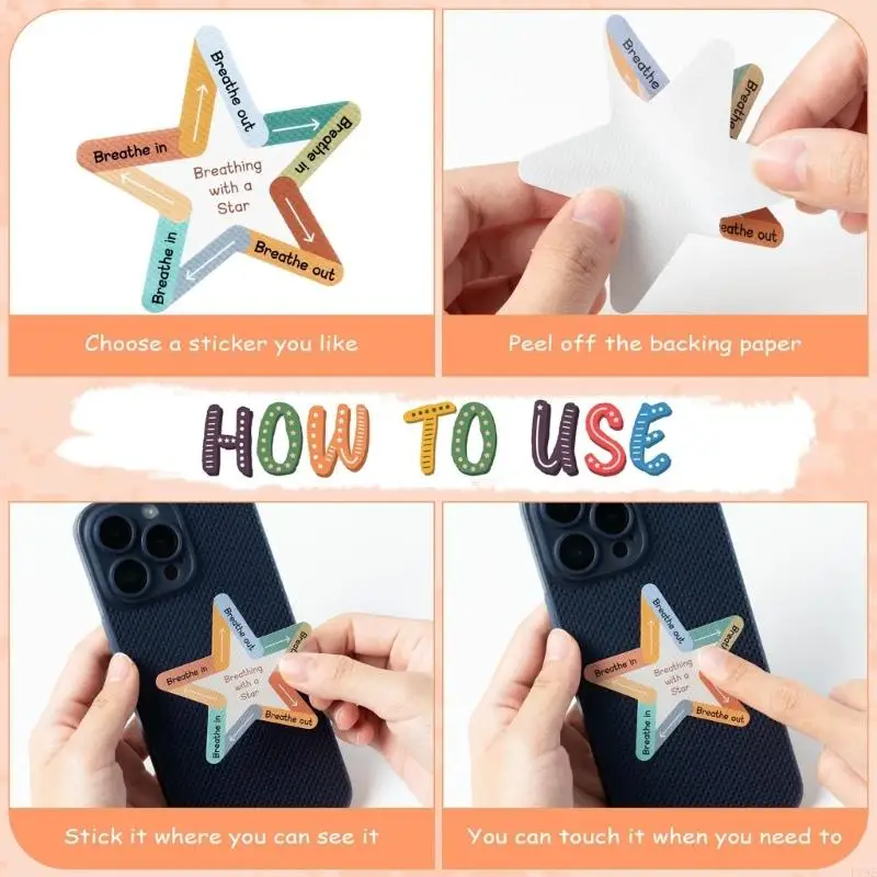 8/9 Pcs Sensory Anxiety Sticker Aesthetic Sticker Soothing Sensory Sticker F19E