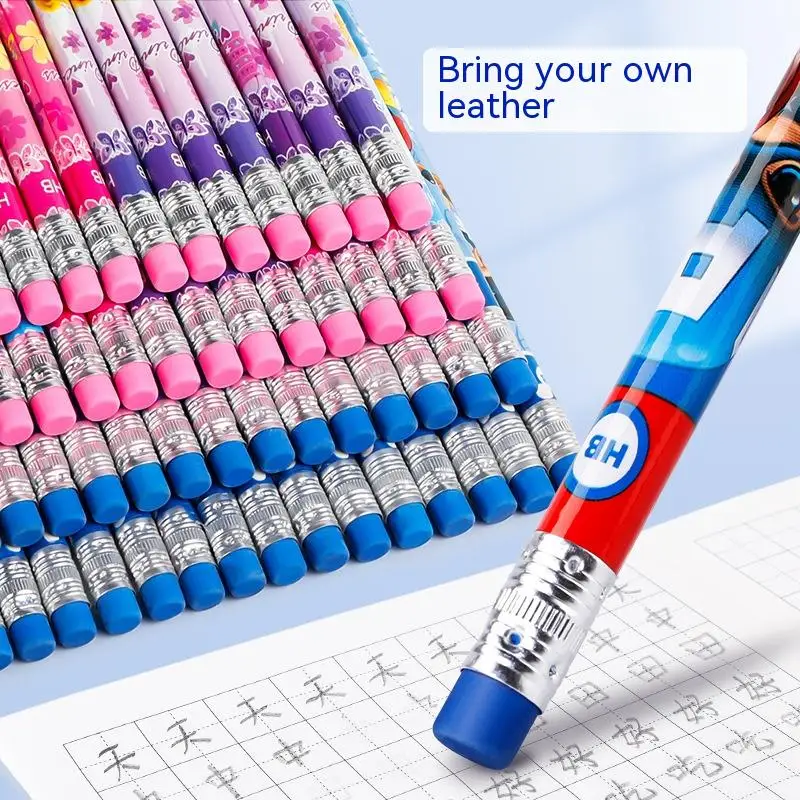 30/50pcs Disney Mickey Mouse Captain America Hb Children'S Cartoon Pencil With Rubber The Students Learn To Write And Draw