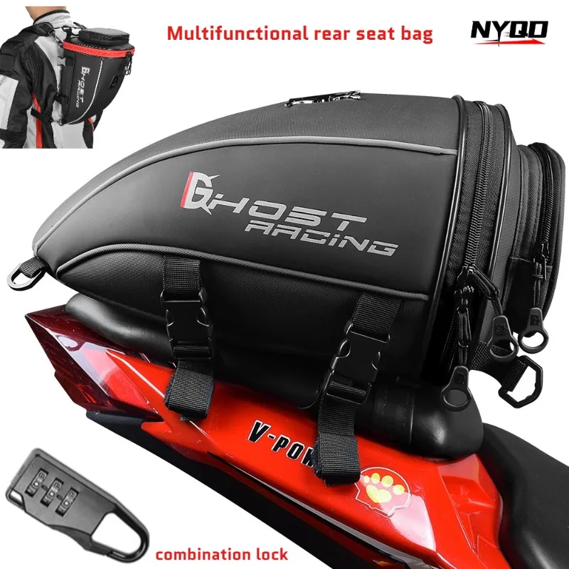 Motorcycle Tail Tank Bag Waterproof Multifunction Backage Motobike 10L Storage Luggage Large Capacity Accessories Quality