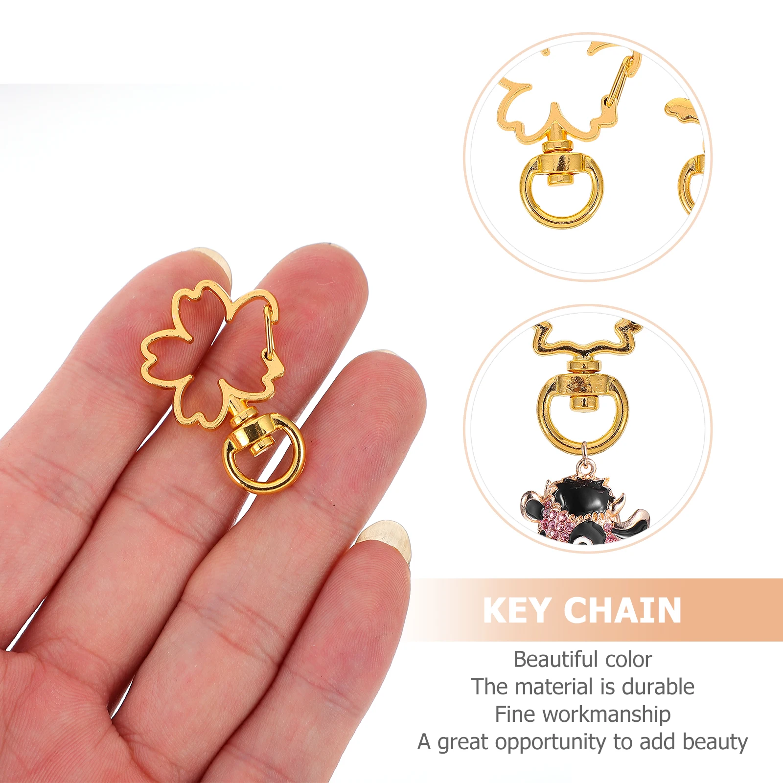 

30pcs Metal Keychains Swivel Lobster Clasps DIY Accessories Gold Mix Snap Hook Hanging Buckle Easy Open Close Jewelry Making