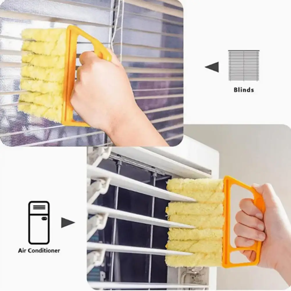 Dust Removal Brush Ergonomic Handle Window Venetian Blind Cleaner Duster Tool for Air Conditioner Dusting Efficient for Home