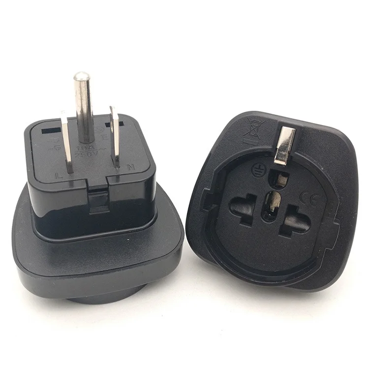 

Американский стандарт, один круглый два плоских контакта, 2P+E, встроенный преобразователь региона ЕС, вилка CE