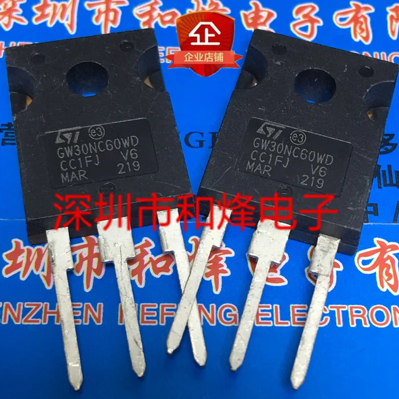 Free shipping  STGW30NC60WD GW30NC60WD TO-247 600V30A     10PCS