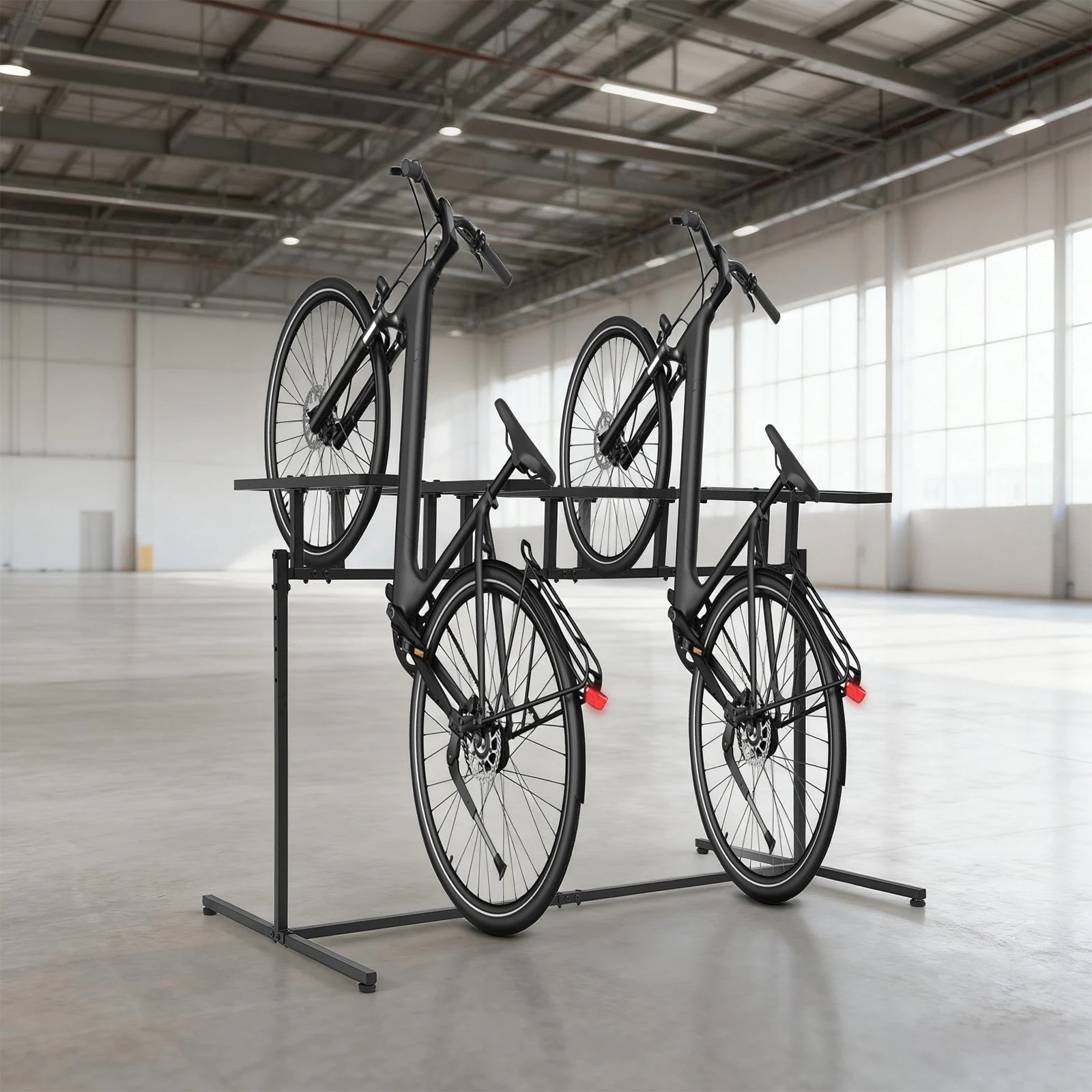

Space-Saving Bicycle Storage Organizer - Slip-Retardant Feet&Smooth Edges, Freestanding Design, Easy to Assemble for Garages