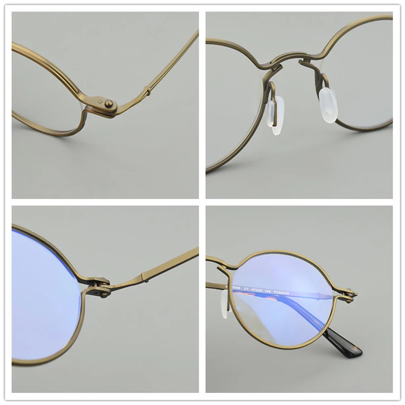 تاغ حزقيا إطار نظارات دائرية الرجال الرجعية مصمم التيتانيوم النظارات خمر العلامة التجارية الفاخرة نظارات الموضة النساء مشهد