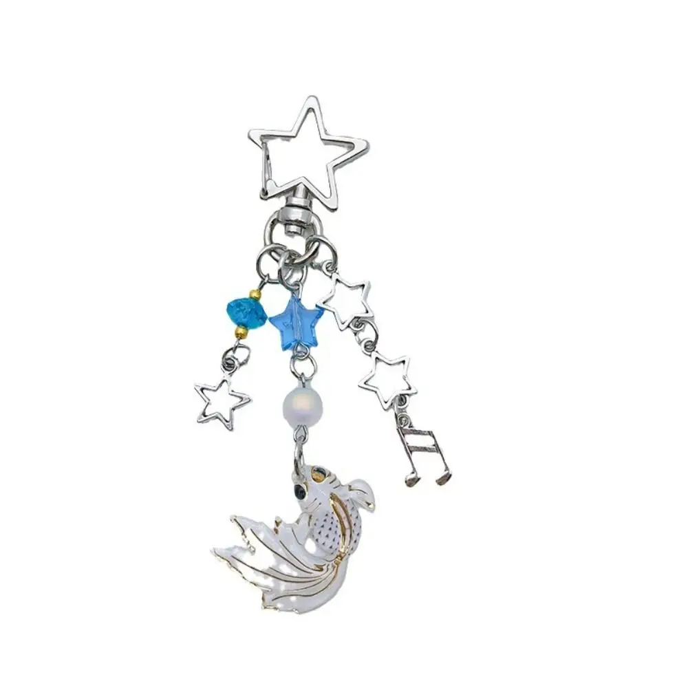 

Spice Girl Style Koi Star Bead Chain Handmade Sea Theme Lucky Charm Phone Pendant Anime Little Fish Y2k Key Chains Girl Gift