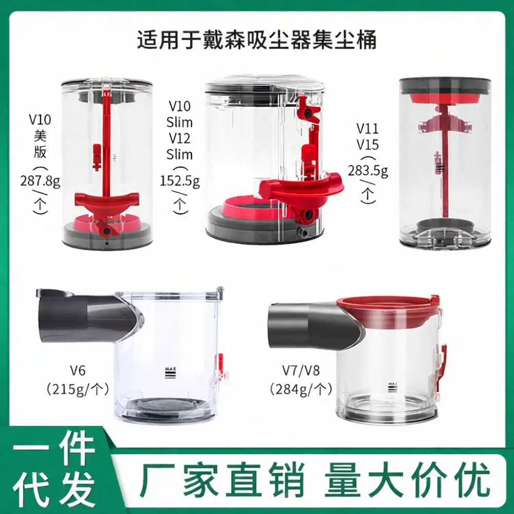Dust Bin Replacement For Dyson V7 V8 V10 V11 V12 V15 Slim Series Vacuum Cleaners Dirt Collection Box Maintenance Accessory Kit