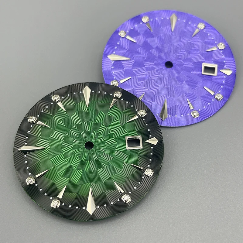 Mod 35mm NH35 Dial Cocktail Watch Dial No Lume Date Window Fits NH35 NH36 4R35 Movement Watch Modification Accessories