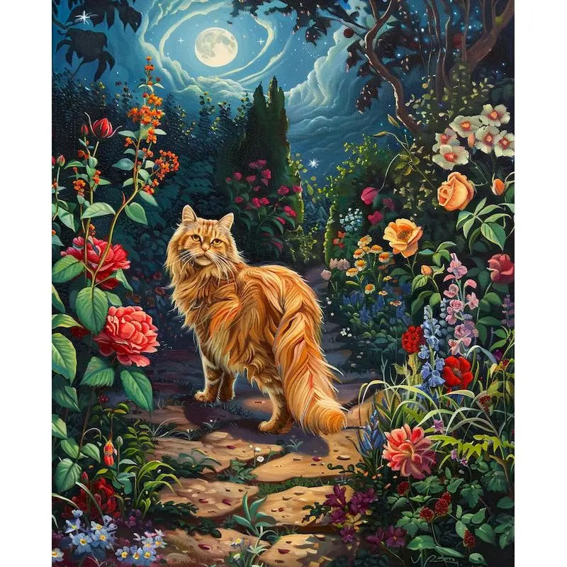 

RUOPOTY Современная картина по номерам Пейзаж в лесу Акриловая краска по номерам Ремесла для домашнего декора