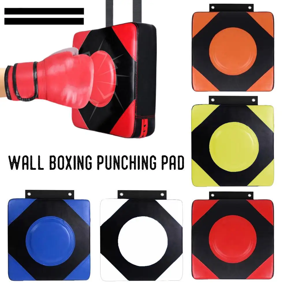 Boxing Mats PU Leather Square Wall Target Adjustable Height Boxing Training Sandbag Wall Punching Pad For Fitness Taekwondo P3H3