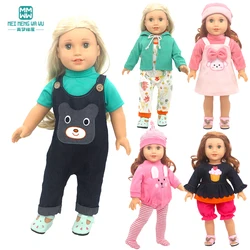 Doll Clothes Accessories Gifts Fashion Casual suits for 43cm New Born dolls and American Doll Toys Gifts