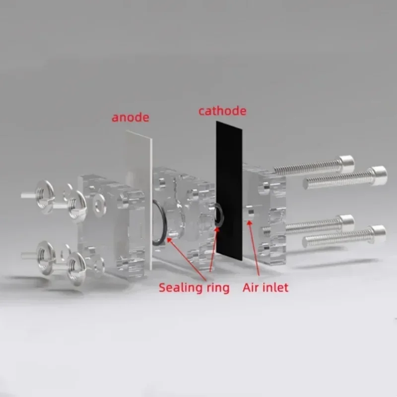 Réacteur à pile à combustible en métal, OMS-T secondaire de cellule d'électrolyse d'air de zinc, dispositif d'essai d'air de zinc, moule transparent d'air en métal.