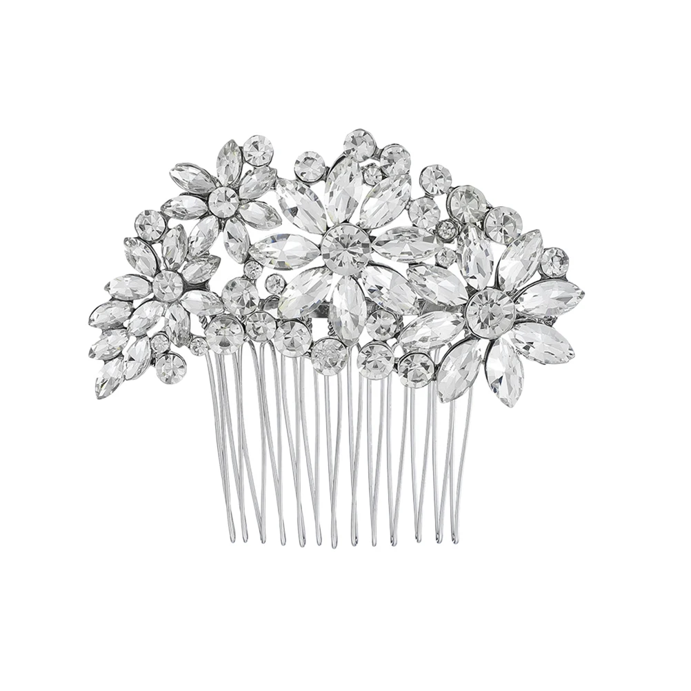 

Bridal Hair Comb Women Wedding Headpiece Crystal Alloy Bridemaid Accessory Beautiful Color Design Versatility Updo Hairstyle