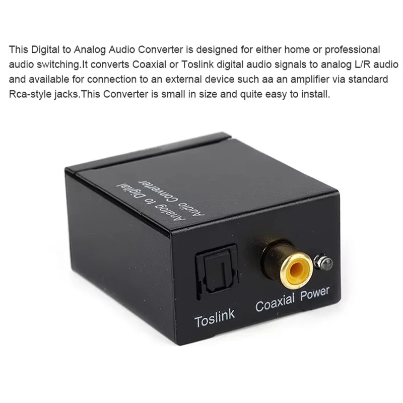 Analog to Digital Converter RCA Analog to Optical Coax Digital Audio Converter