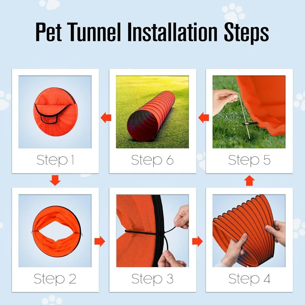 Dog Agility Tunnel, Tunnels for Dogs, Dogs Play Tunnel, Dog Playground Equipment