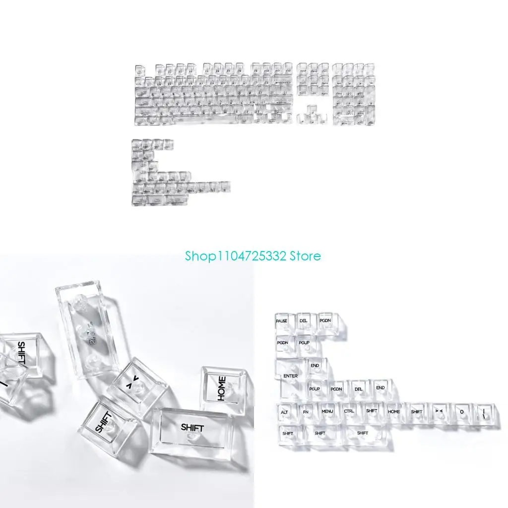

P5EA 132PCS Прозрачные 10 -миллиметровые клавиши профиля для игровых механических клавиатур