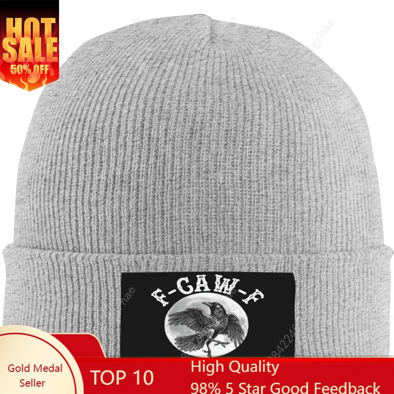 

F-Caw-F Beanie Cap Funny Crow Black Bird Knit Hat