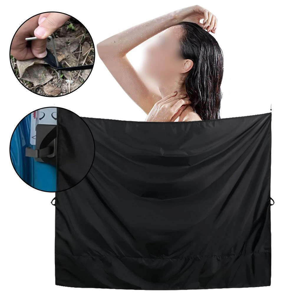 Cortinas de privacidad al aire libre para Camper Van puerta trasera parasol aislamiento cortina de ducha 420D tela Oxford 180 por 230cm