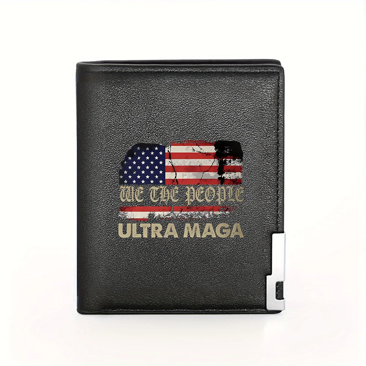 

We The People Ultra MAGA Американский флаг Патриотический графический кошелек с принтом Деловой мужской повседневный элегантный простой практичный качественный стиль