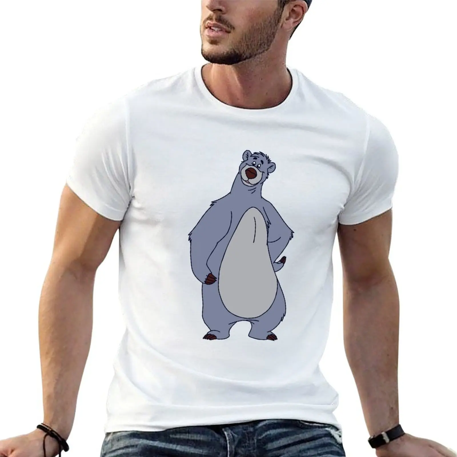 

Jungle cotton t printed Baloo t - men Mowgli for T-Shirt man The shirt Book Baloo 100% - shirts &