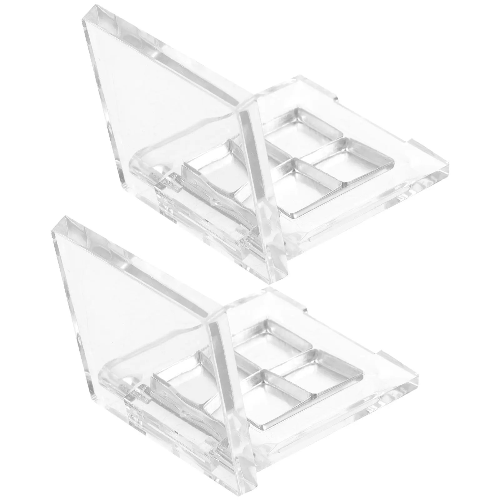 

2 набора пустых футляров для теней, многоразовые палетки-органайзеры, легкие, удобные для путешествий, для хранения DIY-пудр и румян