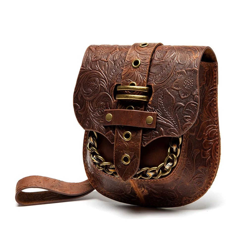 

New Steampunk Women's Shoulder Bag European And American Retro Style Messenger Bag Chain Embossed Shell Bag tote bag purse bolsa