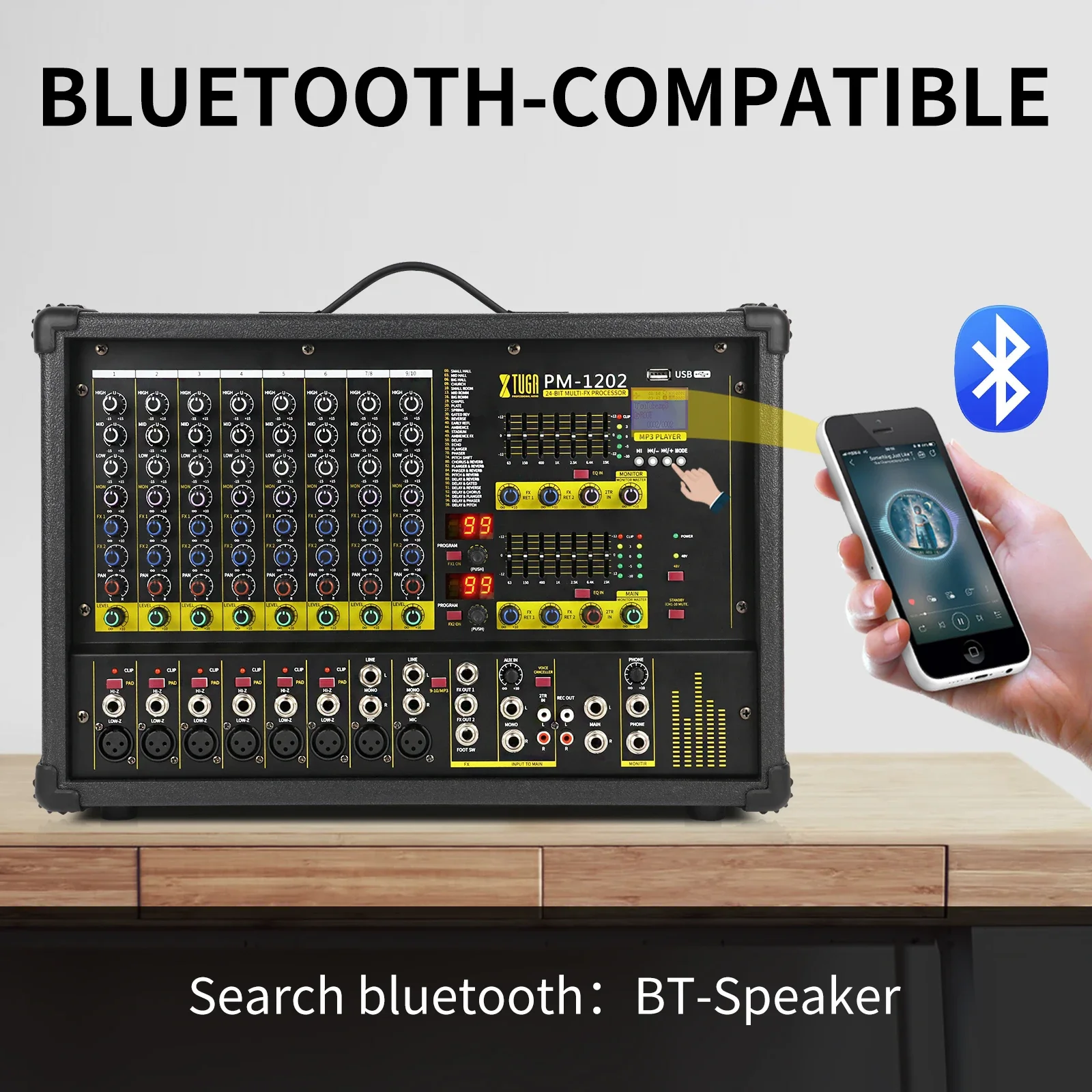 Xtuga New Arrival PM1202 Home Audio Amplifier Mixer Powered Professional Audio Equipment