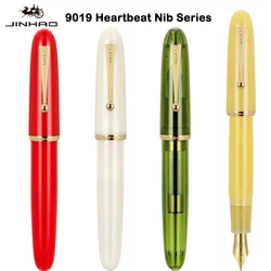 JINHAO 9019 Heartbeat Nib Fountain Pen Resin Pen F/M Nib with Large Converter Stationery Office School Supplies Writing Pen