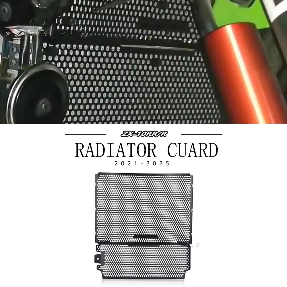 

For Kawasaki NINJA ZX10R ZX10RR ZX-10R ZX-10RR 2021 2022 2023 2024 2025 Motorcycle Radiator Grille Guard Cover Protection